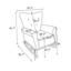 Chaise berçante confortable en velours de conception moderne idéale pour la chambre de bébé