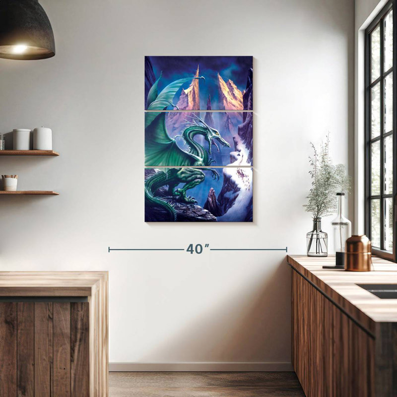 Kelan, dragon du Nord, H 38 po x l 24 po