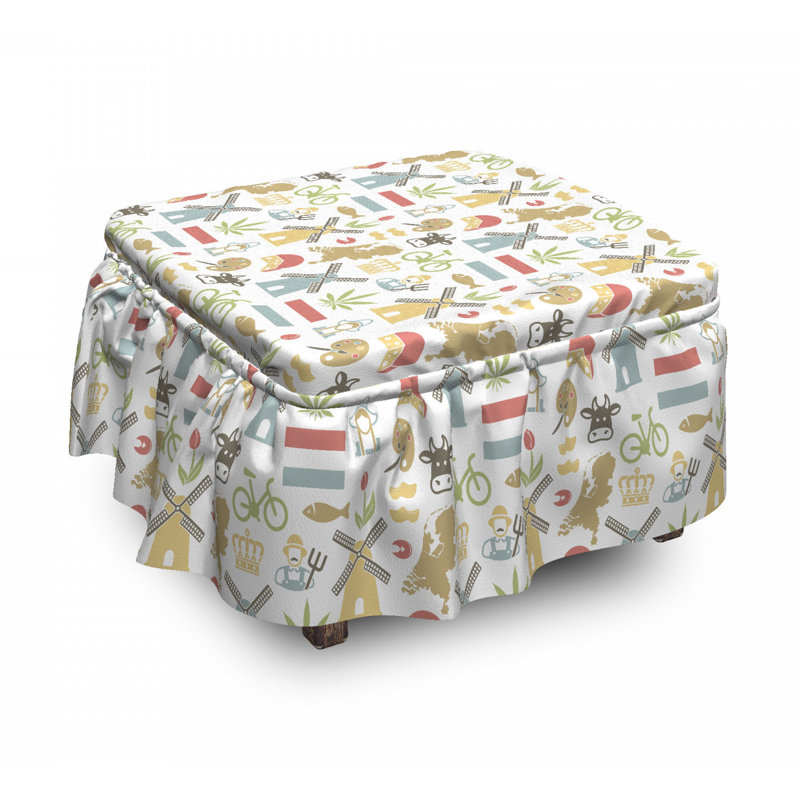 Box Cushion Ottoman Slipcover