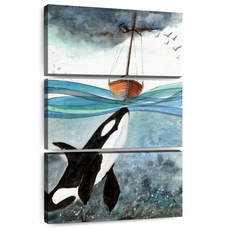 Brampt Whale Under Boat, 65'' H x 42'' W