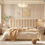 Tête de lit capitonnée King Size Cloud - Polaire Teddy, fixation murale sans perçage, rembourrage en mousse haute densité-1123116001-1300397957