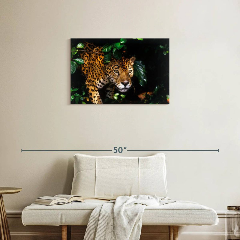 Rainforest Jaguar, 20" H x 30" W