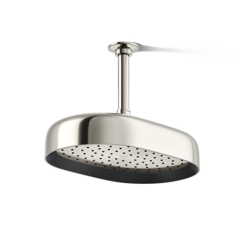 Statement™ 2.5 GPM Oval 12 in. Rainhead with Katalyst Air-Induction Technology, Vibrant Polished Nickel