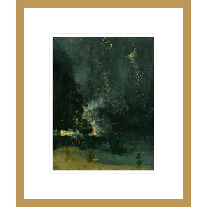 «Nocturne in Black and Gold the Falling Rocket» par James McNeill Whistler, impression giclée encadrée