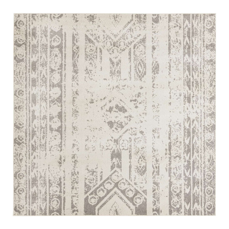 Geometric Indoor Rug, Square 7'