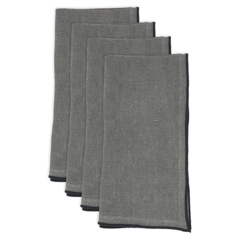 Dartmouth Linen No Pattern Square Napkin, Slate