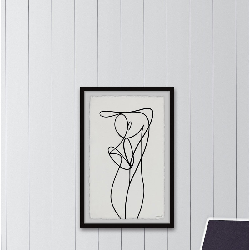 « body outline »-cadre photo, reproduction d’art sur papier, H 45 po x l 30 po x P 1,5 po