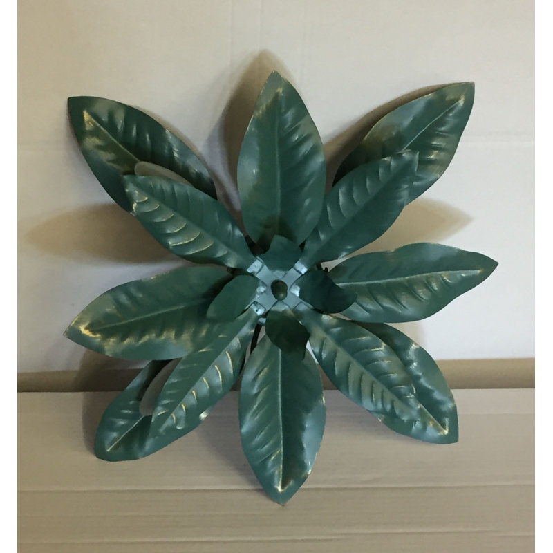 Polley Solid Wood Flush Mount, Green antique