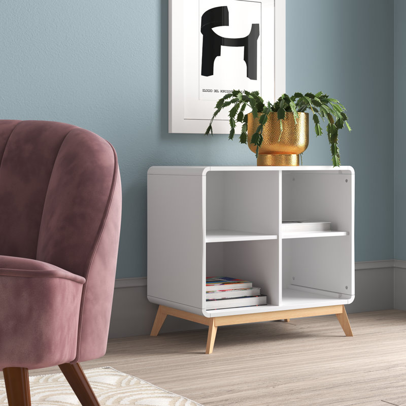 Allensby 60.1cm H x 75cm W Standard Bookcase, White