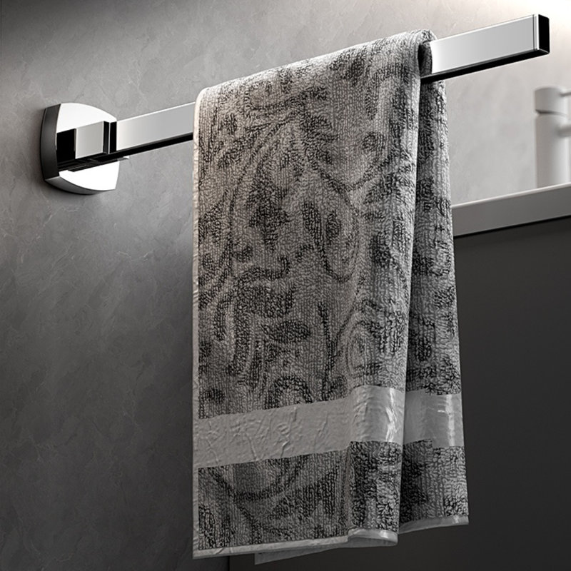 Porte-serviettes pivotant à 360 degrés en acier inoxydable avec base en laiton massif - Porte-serviettes mural sans perçage pour meuble-lavabo de cuisine