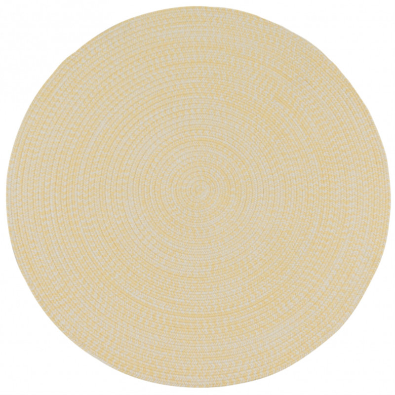 Tapis beige tressé Longe, Rond 3 pi