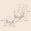 Fauteuil oscillant et coulissant avec repose-pieds Tuscany-88677116-14352737