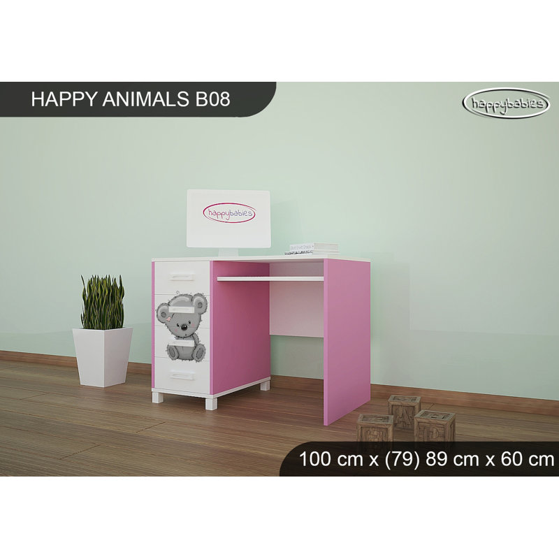 100cm Writing Desk, Pink