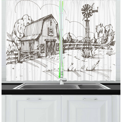 Pointed Kitchen Curtain