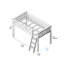 Jaquelinee Kids Twin Loft Bed-142037315
