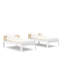 Ensemble de lit superposé simple, commode 6 tiroirs et table de chevet 3 pièces Santos - bleu minuit-103976959