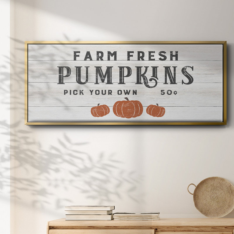 Farm Fresh Pumpkins- Framed Canvas