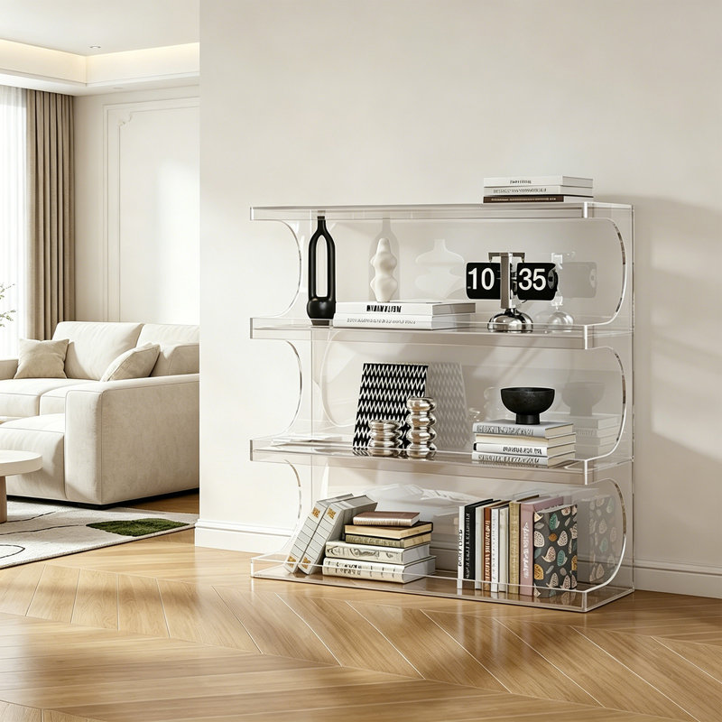 Support de présentation Wave Wave, 39.37" H x 39.37" W x 11.81" D, Clear