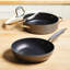 Anolon Advanced Home Hard Anodized Nonstick Cookware Set, Includes 3 -Quart Sauteuse With Lid And 9.5-Inch Frying Pan, 3 Piece - Moonstone