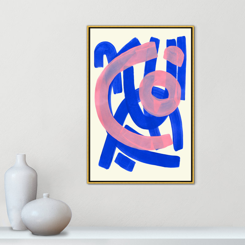 Impression Funky Beat par Haniff, Framed Canvas, L 25,5 po x H 37,5 po, Gold Floater