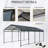 12 X 21 Ft Metal Carport, Rust - Proof And High Strength Galvanized Steel, Ideal For Outdoor Gatherings Heavy Duty Carport With Steel Construction, Vertical Stripe Roof To Reduce Collapse Risk, Multi-123199876