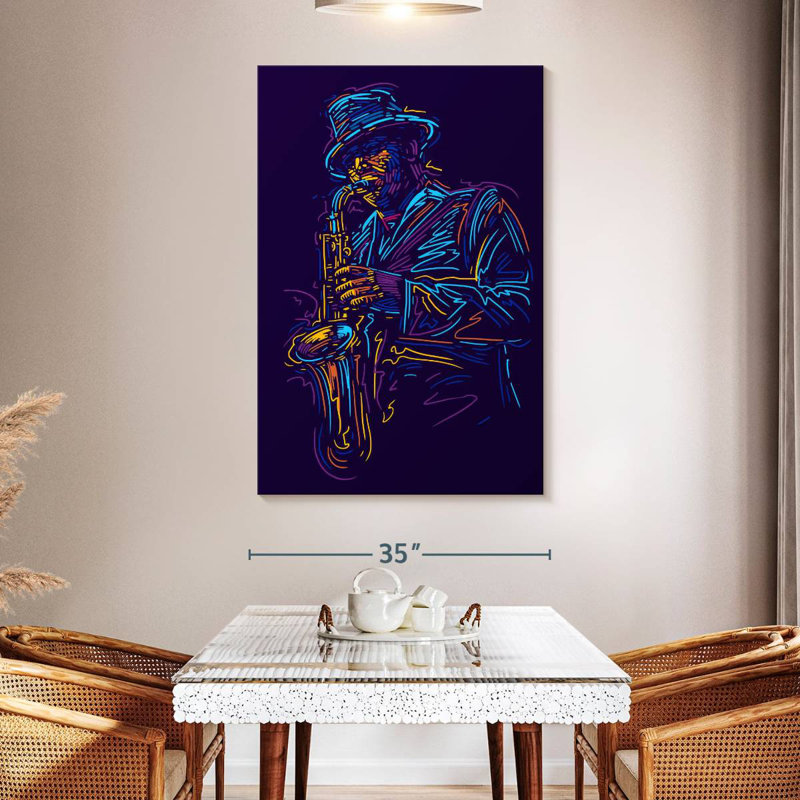 Abarca Saxophone Man, 51" H x 34" W