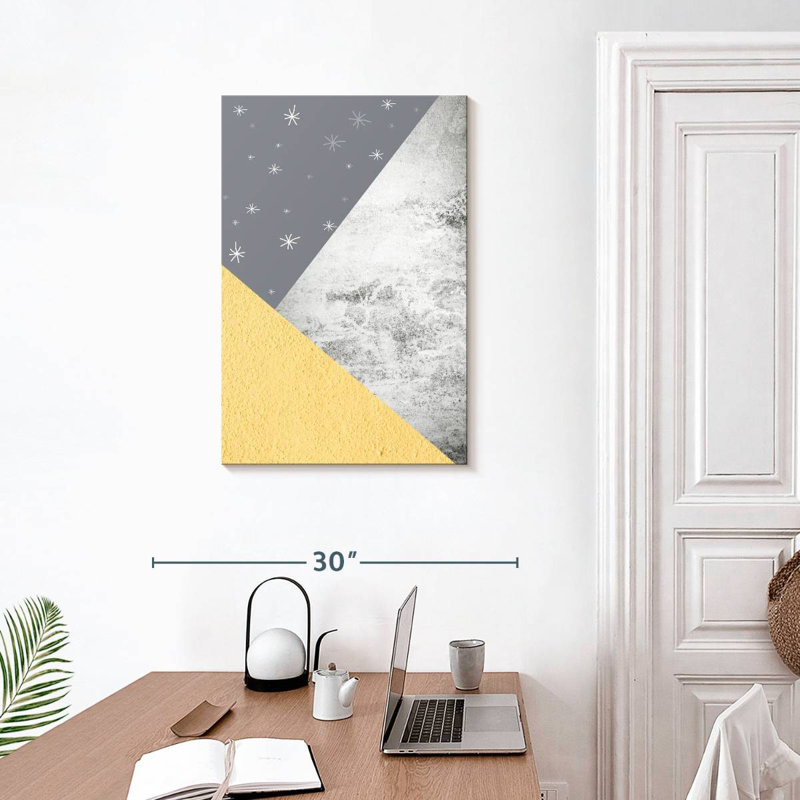 Avery Yellow Grey Mountains I, 30" H x 20" W