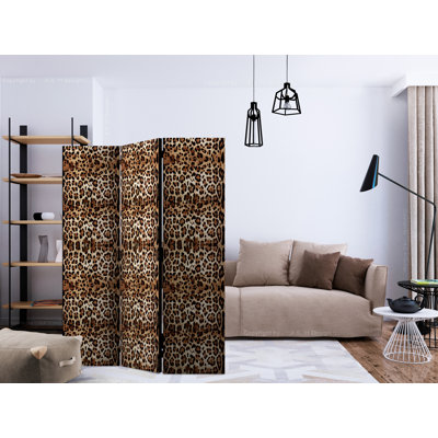 Habibat 135cm W x 172cm H 3 - Panel Solid Wood Folding Room Divider