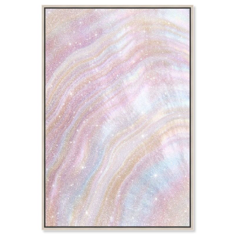 Blush Seashell Canvas Nautical & Beach Print by Oliver Gal, Black Frame, 10 x 15, 25"H x 17"W, Silver Floater Frame