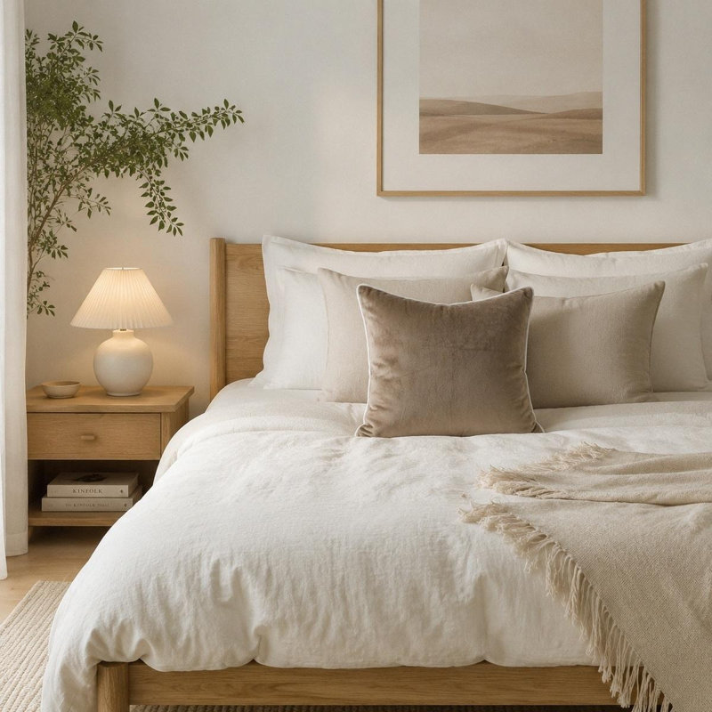 Housse de coussin Minimalist, Chameau