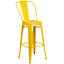 Toquerville Square Metal Indoor-Outdoor Bar Table Set with 2 Stools with Backs-22243639