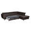 Brookhurst Leather Corner Sofabed-648641786-648641783