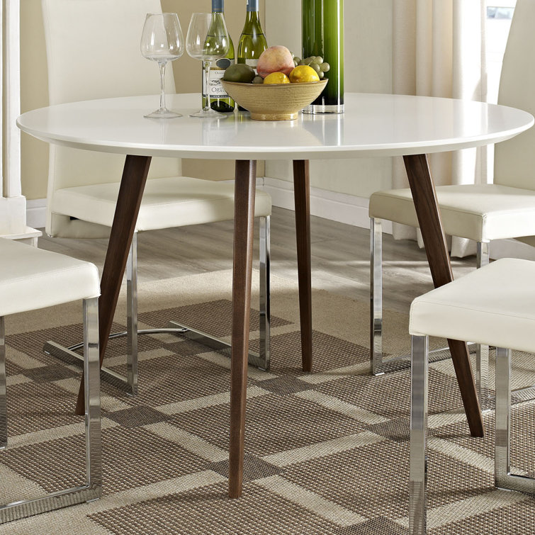 Canvas White Wood Dining Table by Modway
