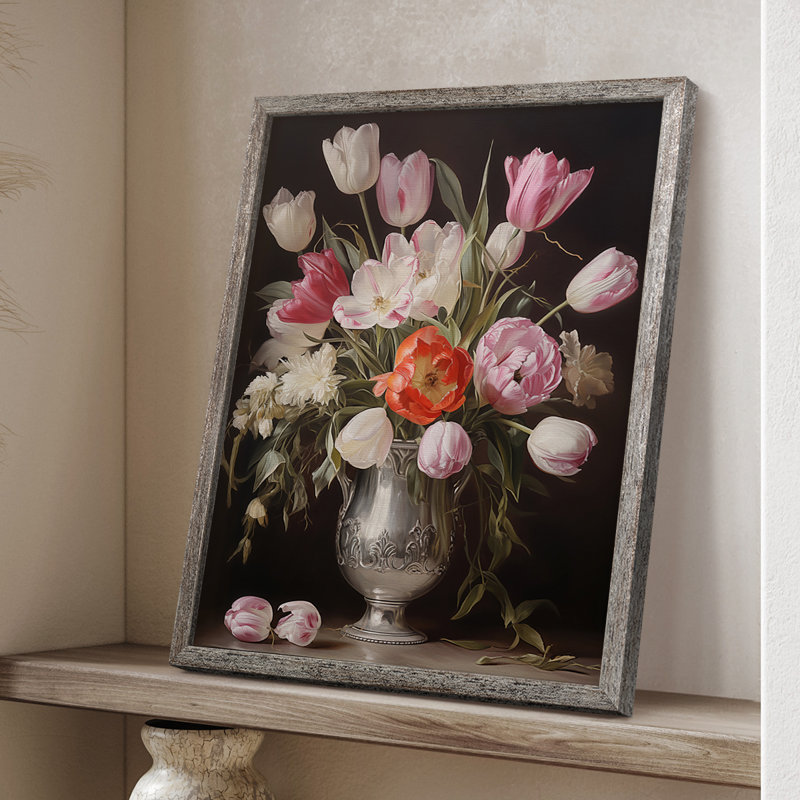 Reproduction encadrée FLORAL Series DCCXCVII - bois massif, H 11 po x l 9 po