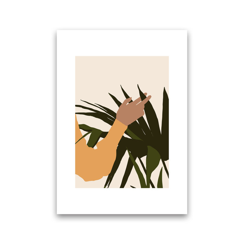 Mica Hand On Plant N5 by Pixy Paper - Print, 42cm H x 29.7cm W x 1cm D, Unframed