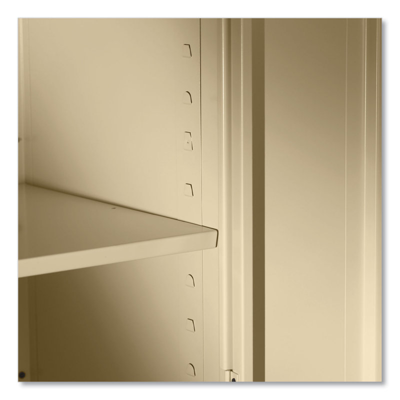 Tennsco Deluxe 72" Putty Heavy-Duty Lockable Office Cabinet