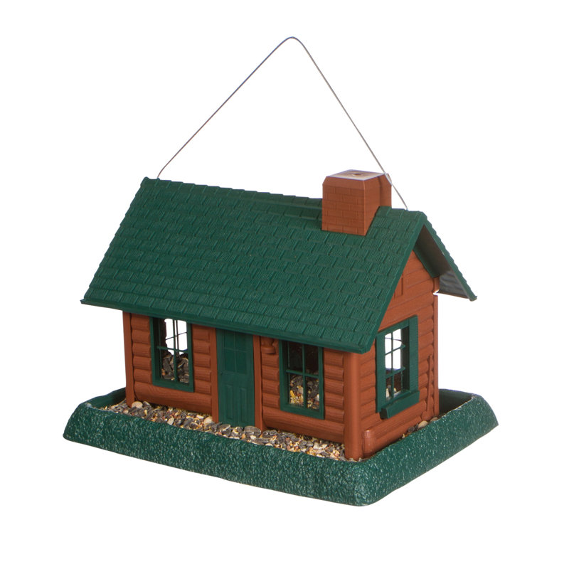 LARGE LOG CABIN BIRDFEEDER
