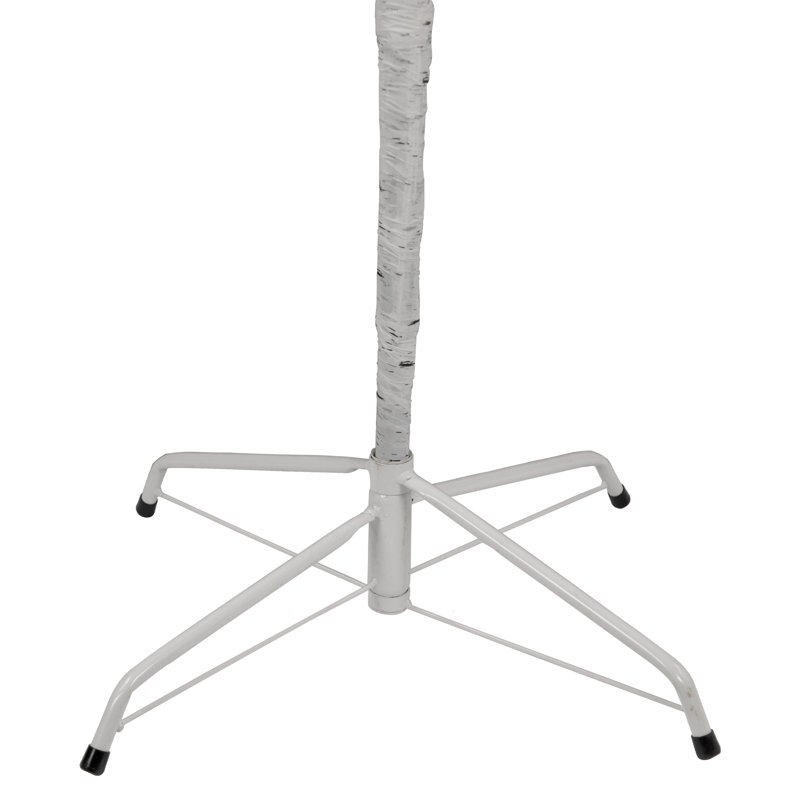 Arbre de Noël avec bouleau blanc 6 pi avec lumières DEL blanc pur