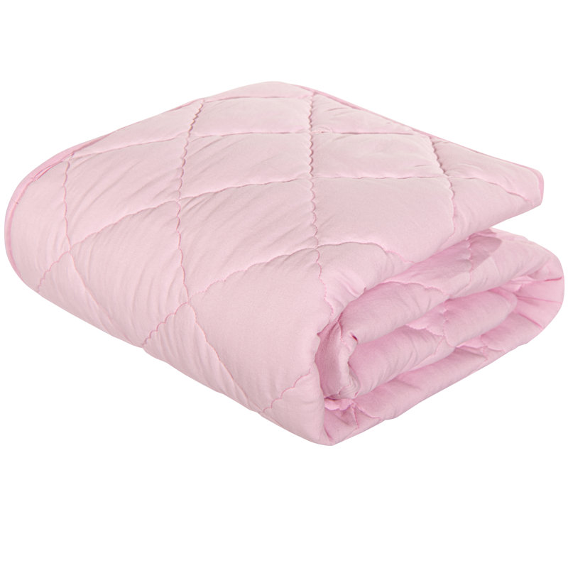 1 PC Toddler Comforter, Down Alternative Solid Color Quilted Blanket, 43 x 60 inches - NTBAY, Pink