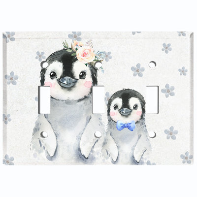 Animals 3 - Gang Toggle Light Switch Standard Wall Plate