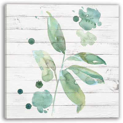 «Tranquil Greenery», peinture à l'aquarelle sur toile