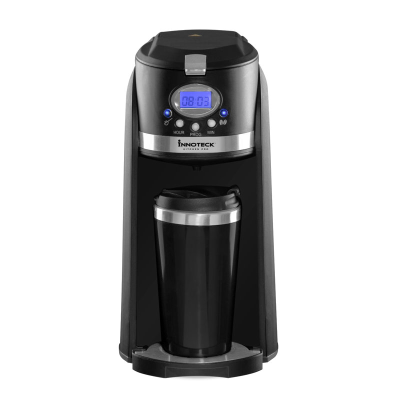 Innoteck Kitchen Pro Travel Filter Coffee Maker Grind & Brew 2in1 On-The-Go Automatic Coffee Machine