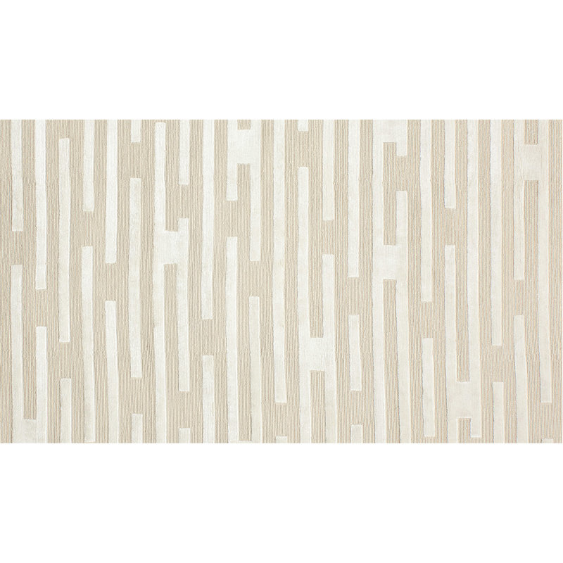 Striped Area Rug in Cream/Ivory, Rectangle 12' x 15'