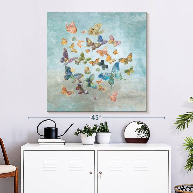 Brampt Butterflies Square, 33'' H x 33'' W
