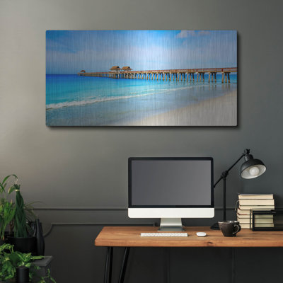 Naples Florida Pier', Metal Wall Art, 48"x24"