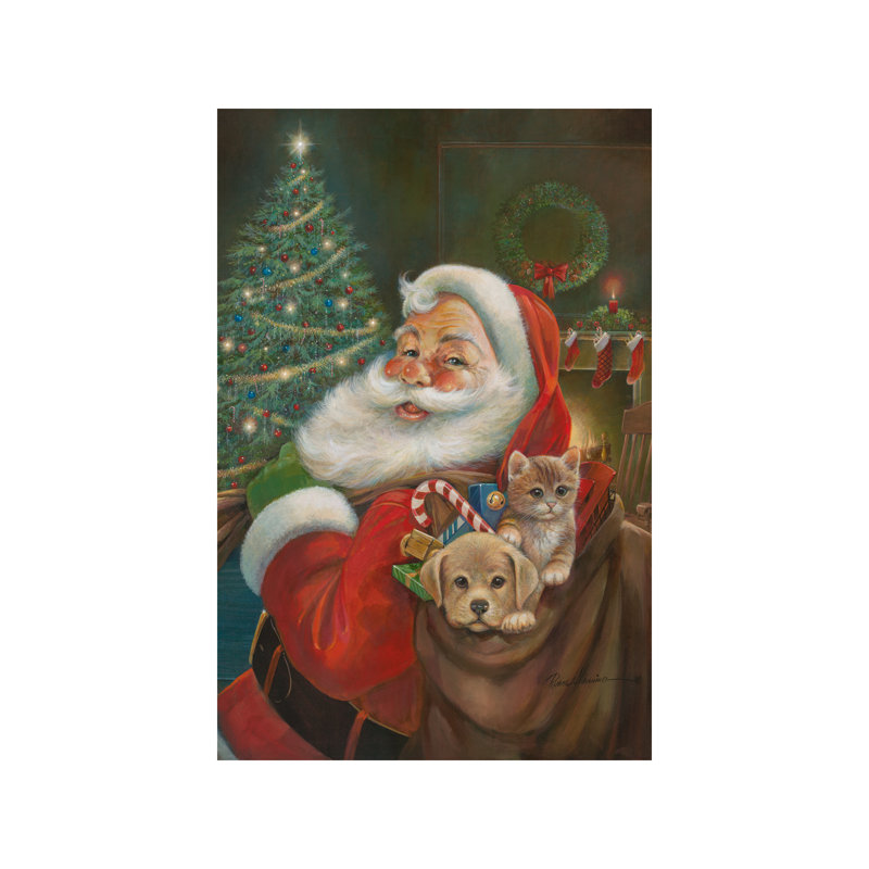 Santa Claus by Ruane Manning - Wrapped Canvas Painting, 66.04 cm H x 45.72 cm W x 1.91 cm D