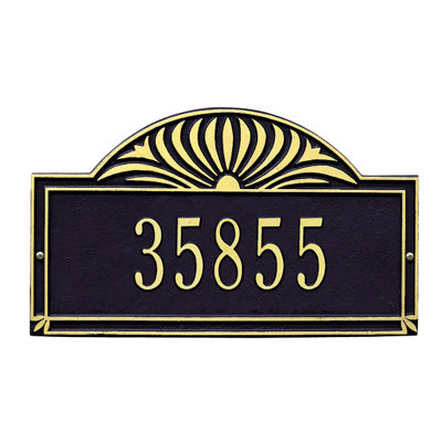 Sunburst 1-Line Wall Address Plaque