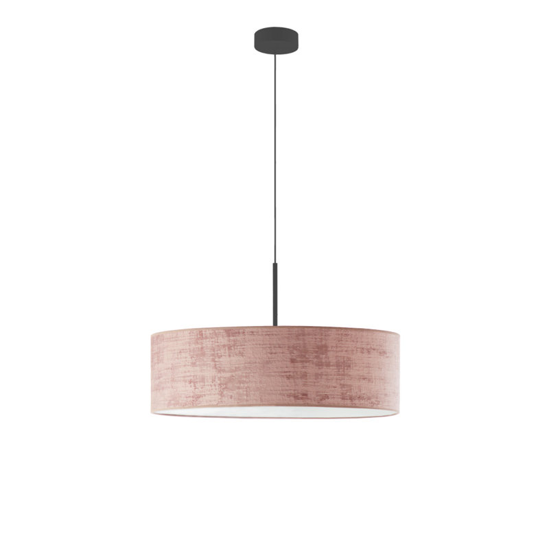 5 - Light Drum Pendant, Black, Pink