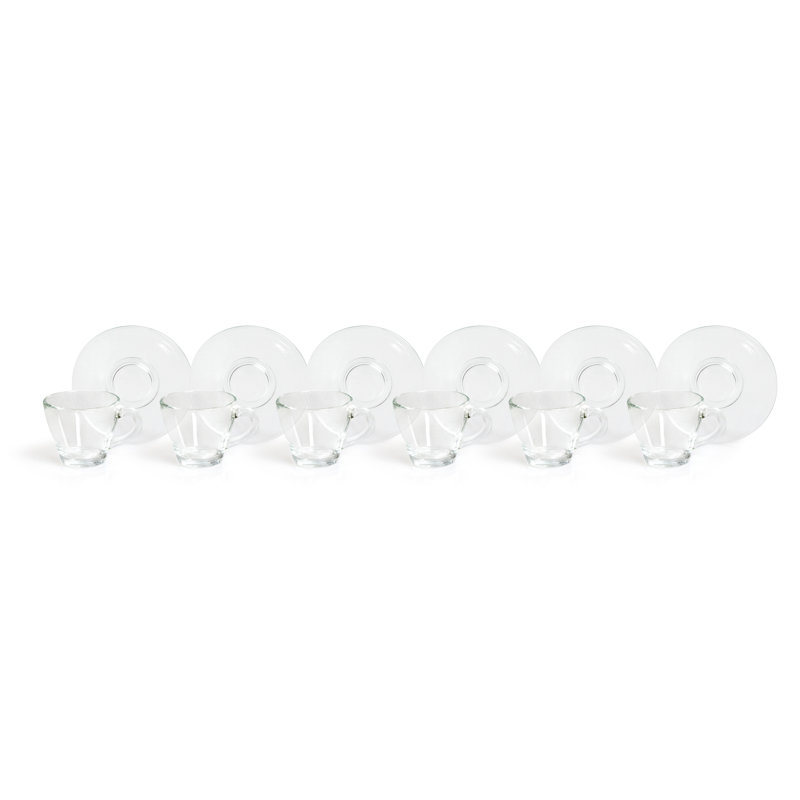 PACK OF 6 COFFEE CUPS 9 CL.TRANSPARENT