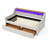 Twin Size Upholstered Sofa Bed with Adjustable Headboard, 3 LED Lights, Wireless Charging, 2 Storage Drawers, Linen Padded Frame in Beige-593034232